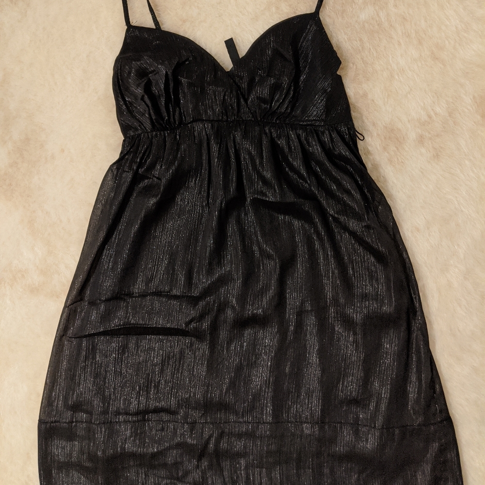 mango cute black sparkly night dress